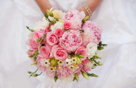 Aromatic wedding bouquet Of roses