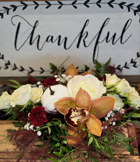 🍁 Thanksgiving Centerpiece (White) 🍁